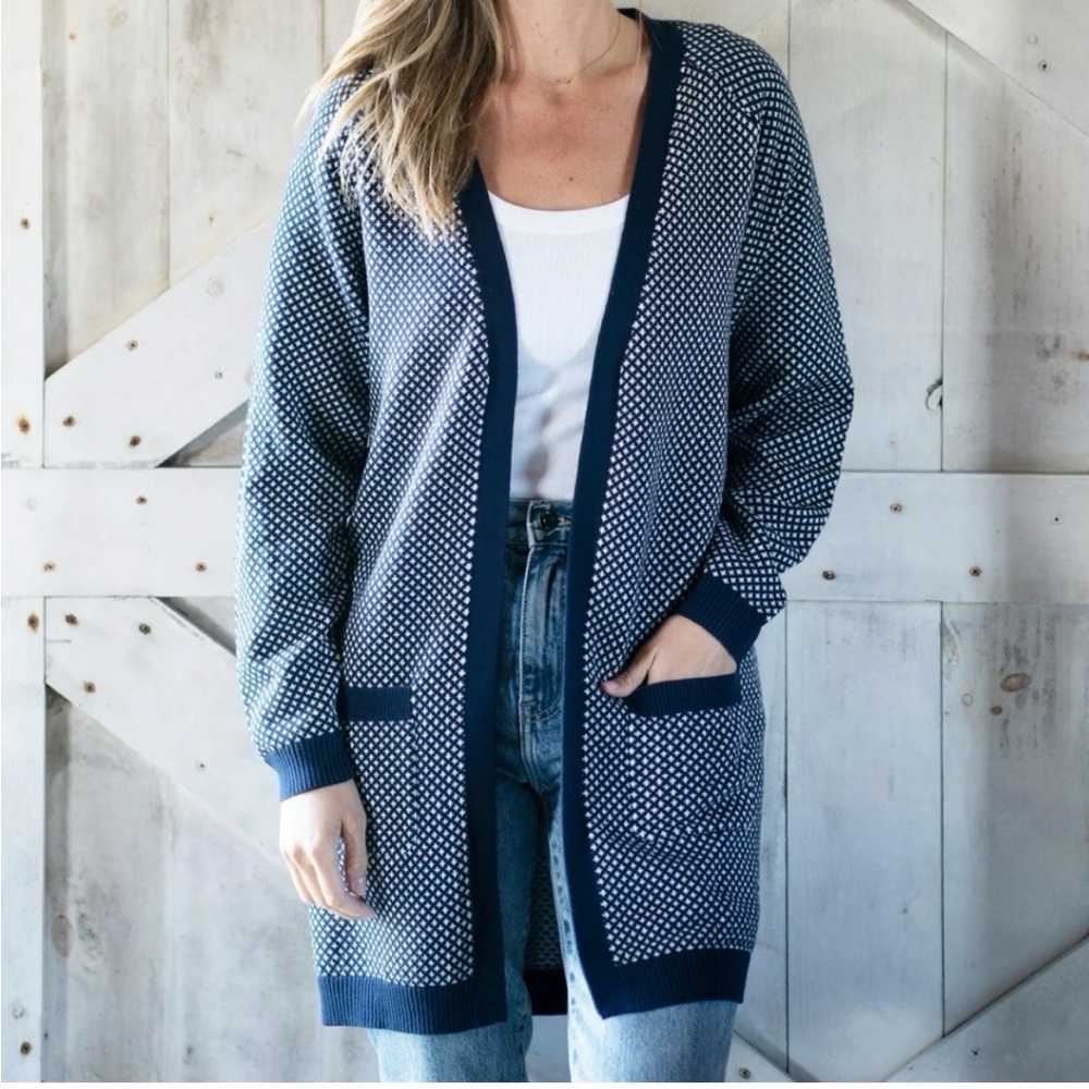 Long Wharf Supply Comapu Women's Osterville SeaWell™ Open Cardigan Size Large